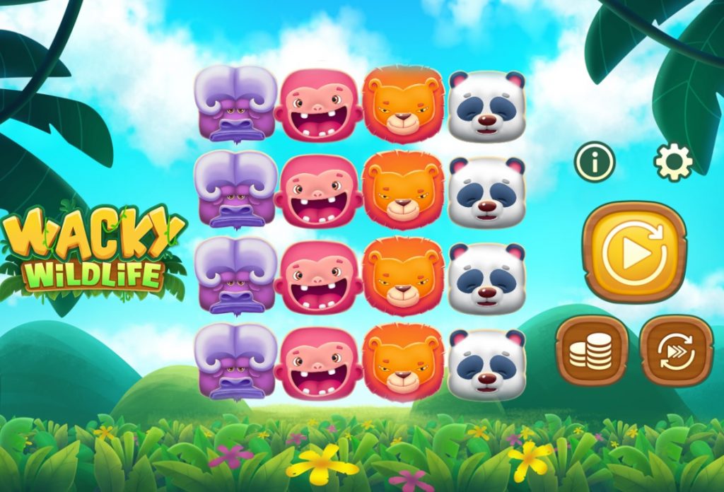 Wacky Wildlife slot reels by OneTouch