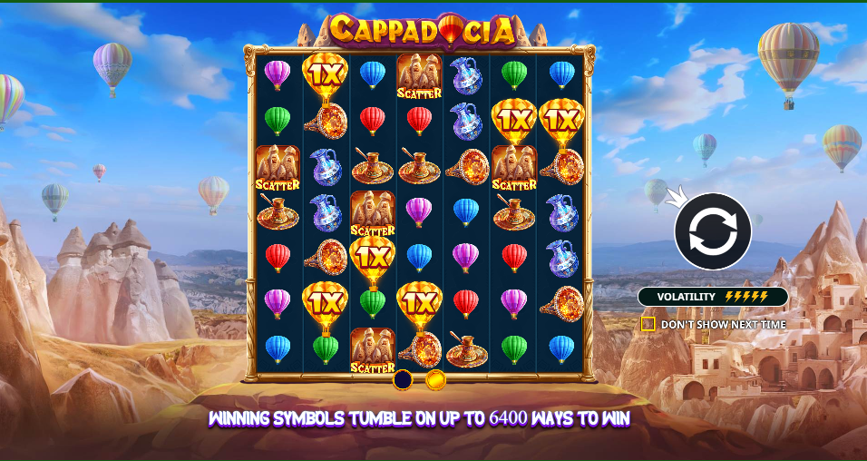 Cappadocia slot reels by Pragmatic Play - best new online slots of the week