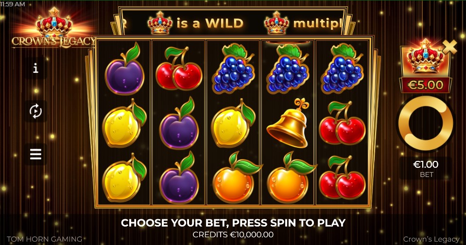 Crown's Legacy slot reels Tom Horn Gaming - best new online slots of the week